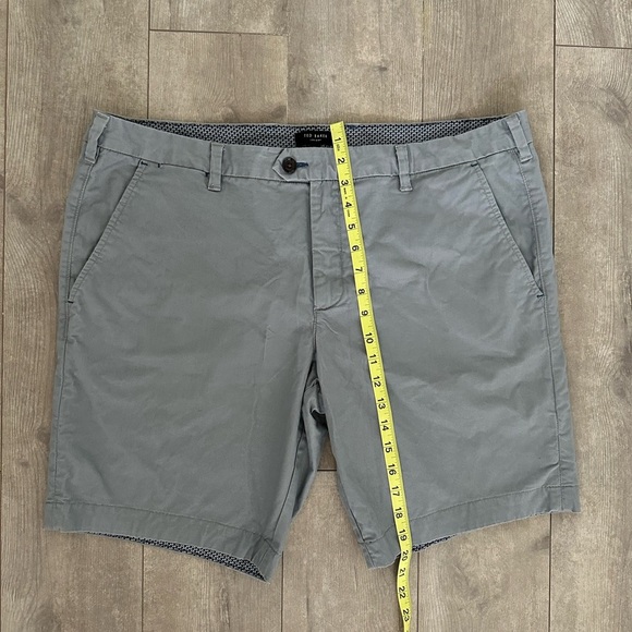 New Ted Baker London Light Gray Premium Selvedge Chino Shorts 40R - Picture 8 of 16